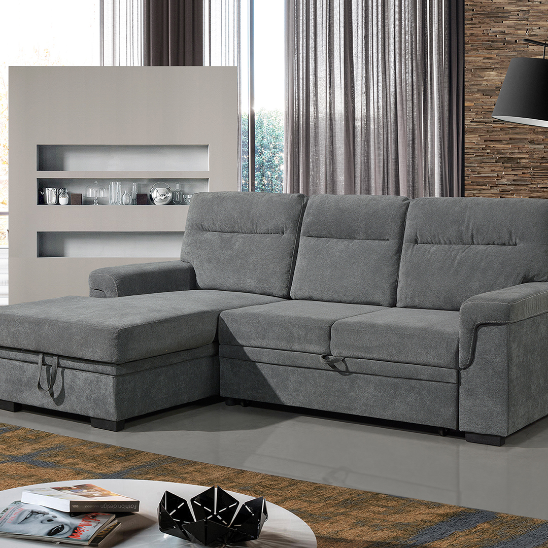 Sofá com chaise longue e cama JOM Y1607 JOM