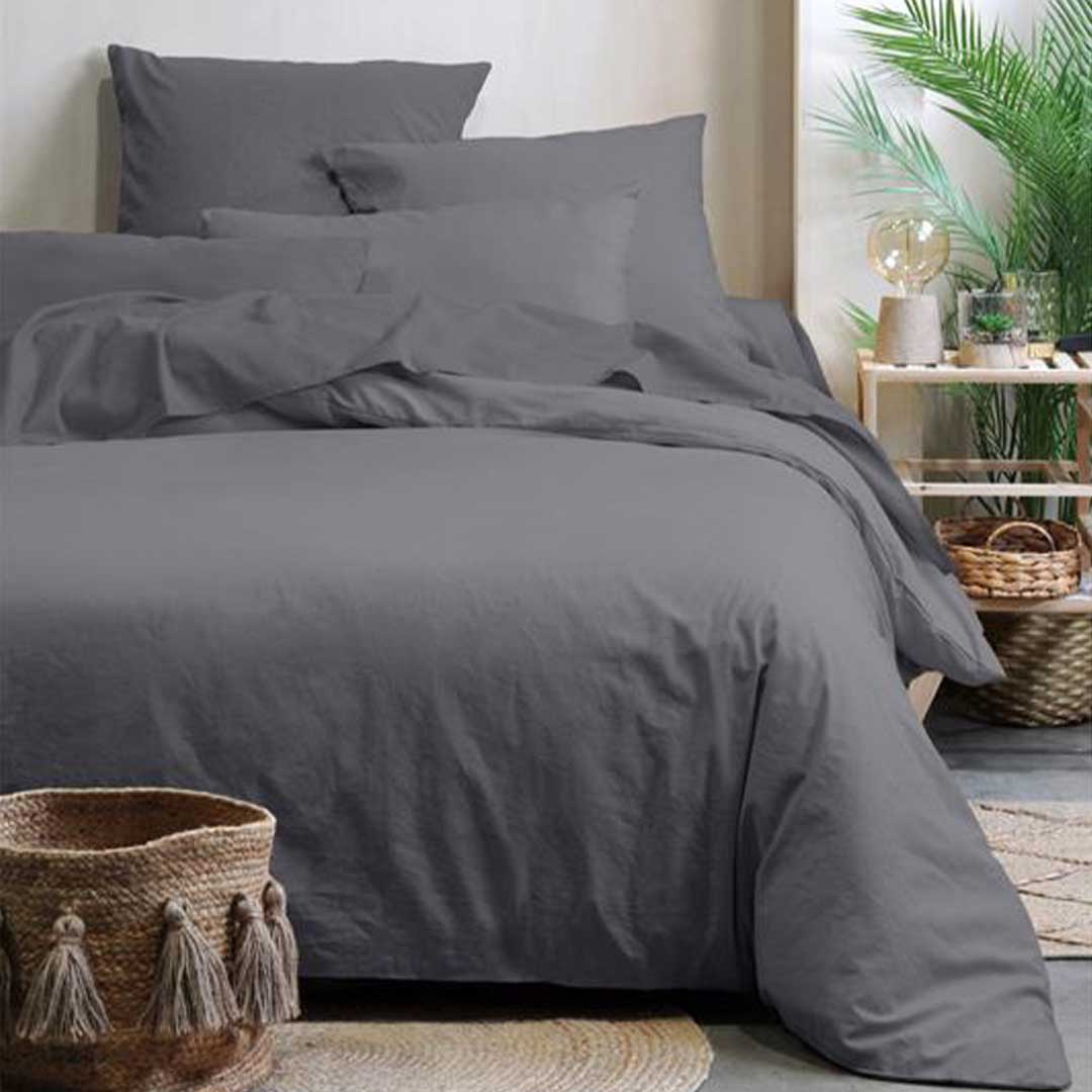 Lençol capa ajustavel LOVELY CASA HORIZON ARDOISE