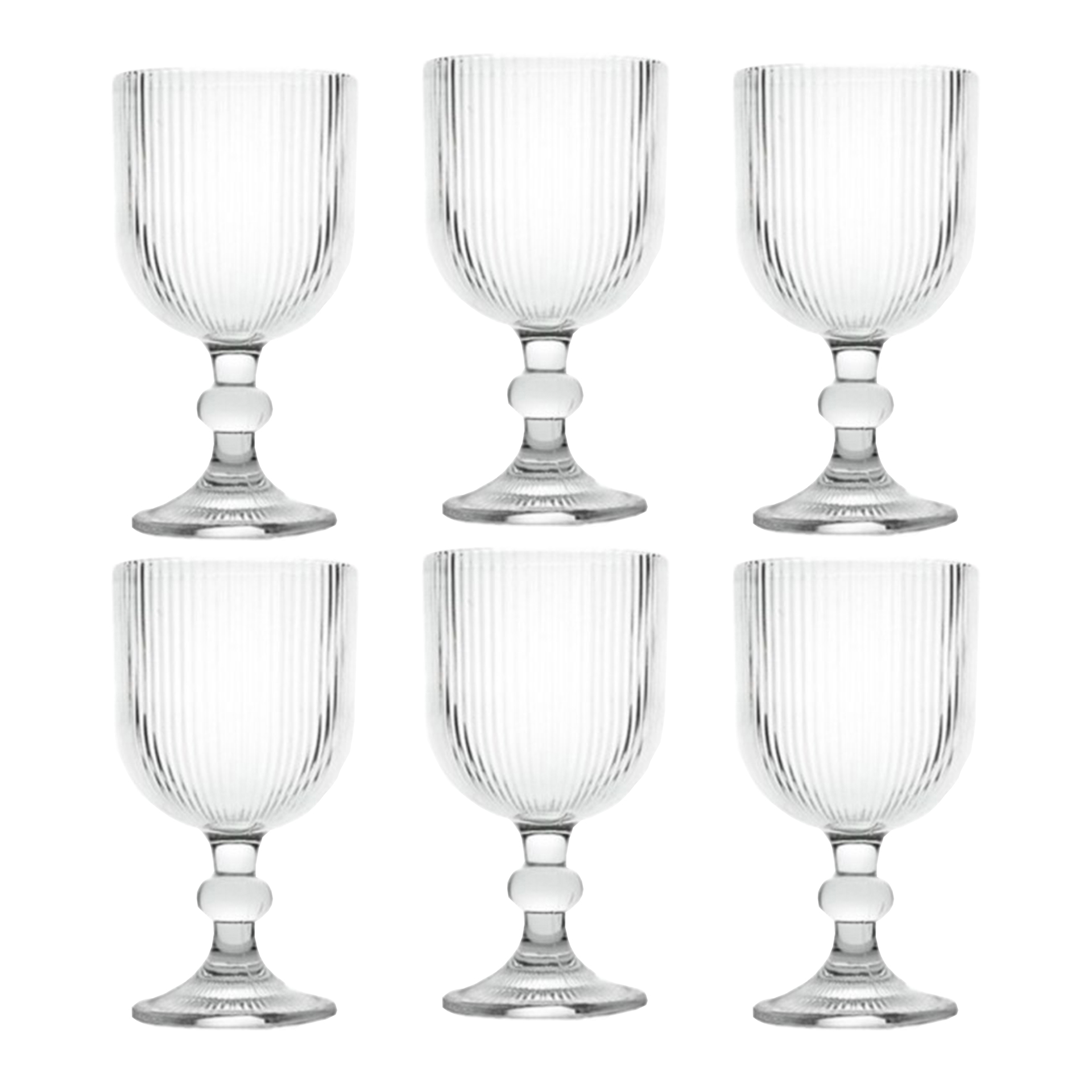 Conjunto 6 copos JOM 24389 STRIPES CLEAR