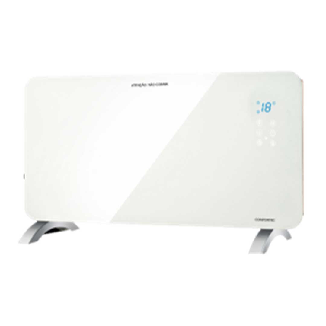 CONFORTEC CONVECTOR 1000-2000W VIDRO BRANCO TEMP LIG.WIFI - CPN2000WIFIW