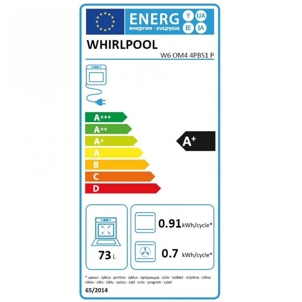 Forno WHIRLPOOL W6 OM4 4PBS1 P