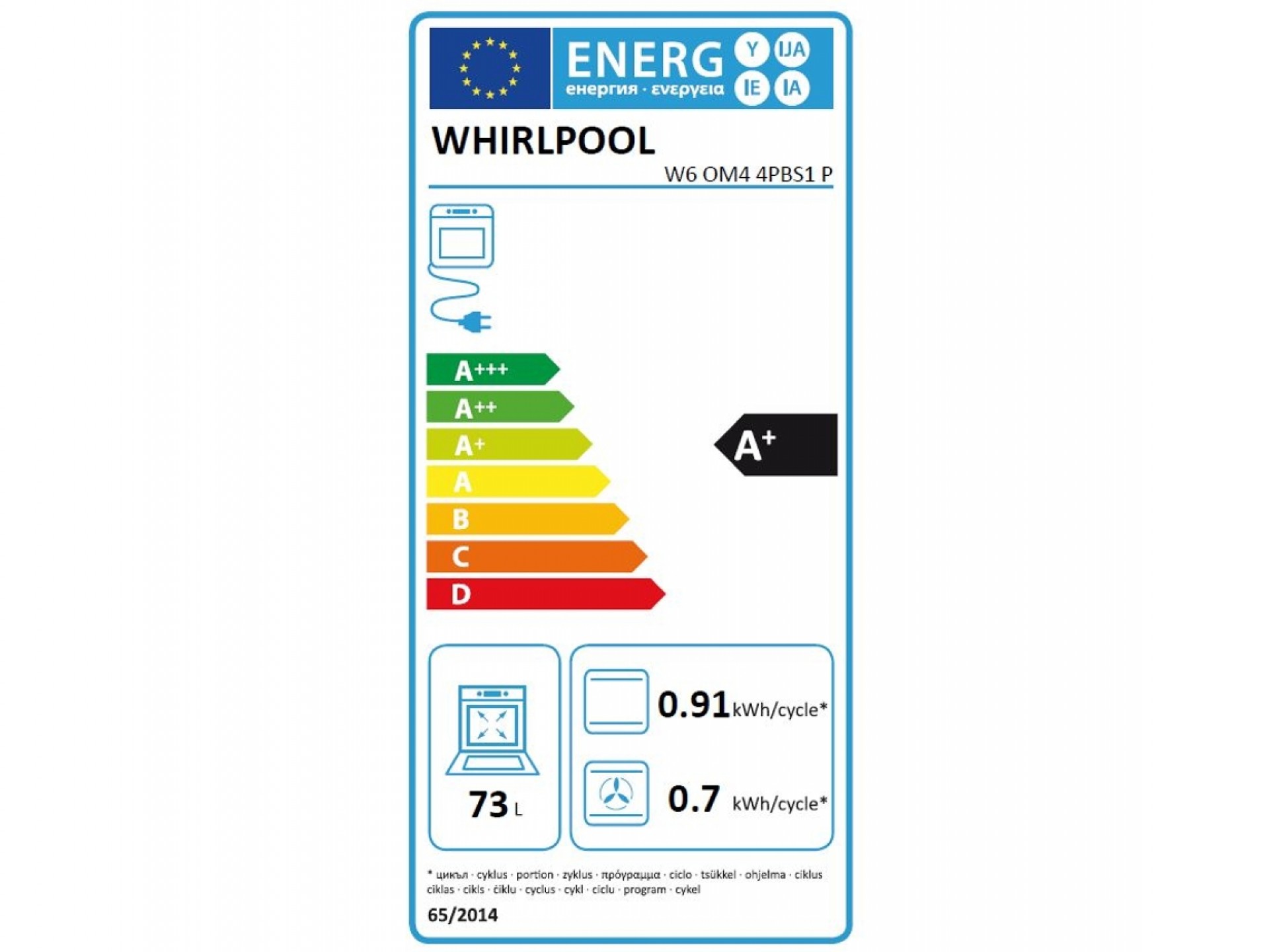 Forno WHIRLPOOL W6 OM4 4PBS1 P