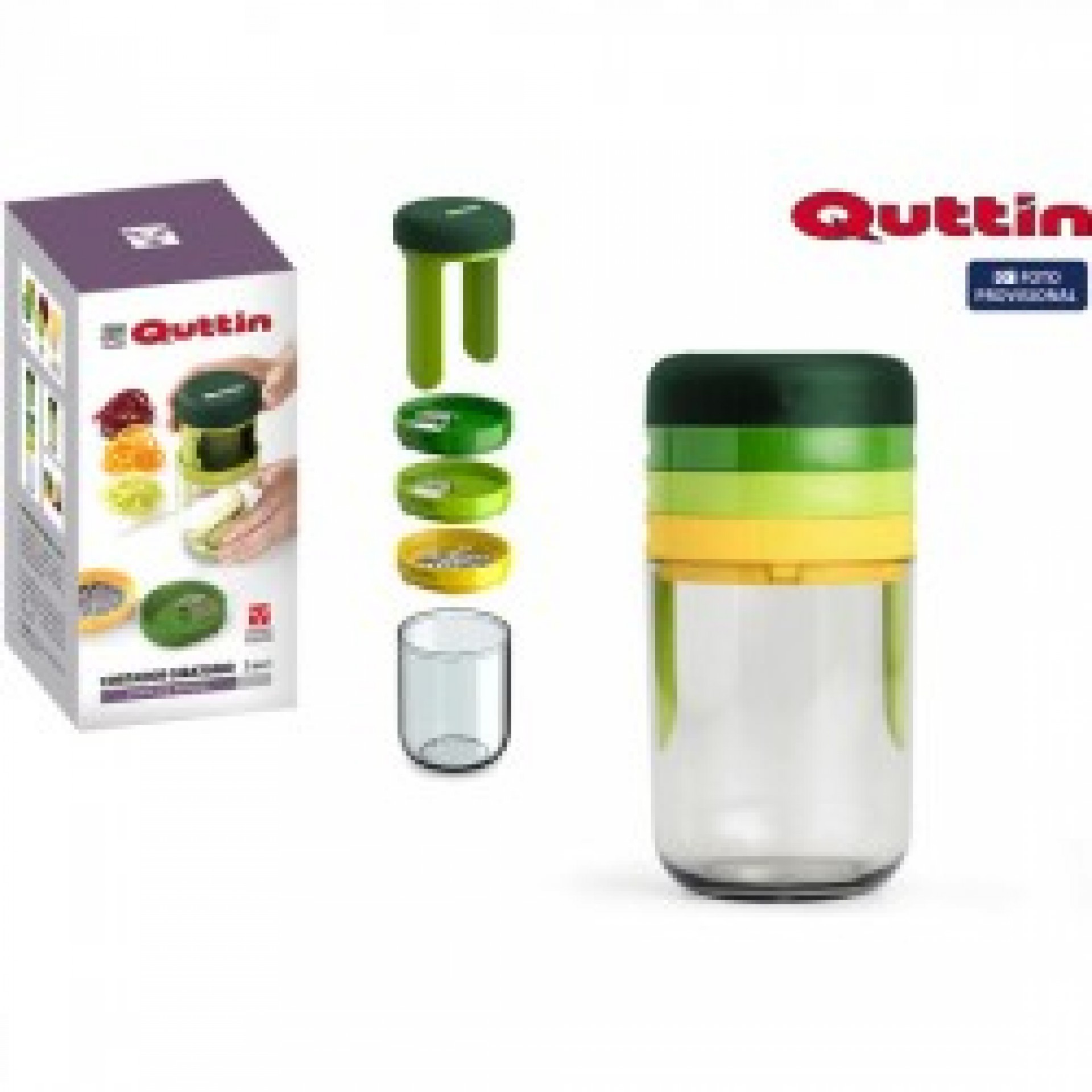 Ralador legumes giratorio 3em1 QUTTIN BQ01010969340