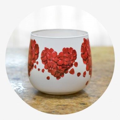 Vela copo vidro JOM SN71-05