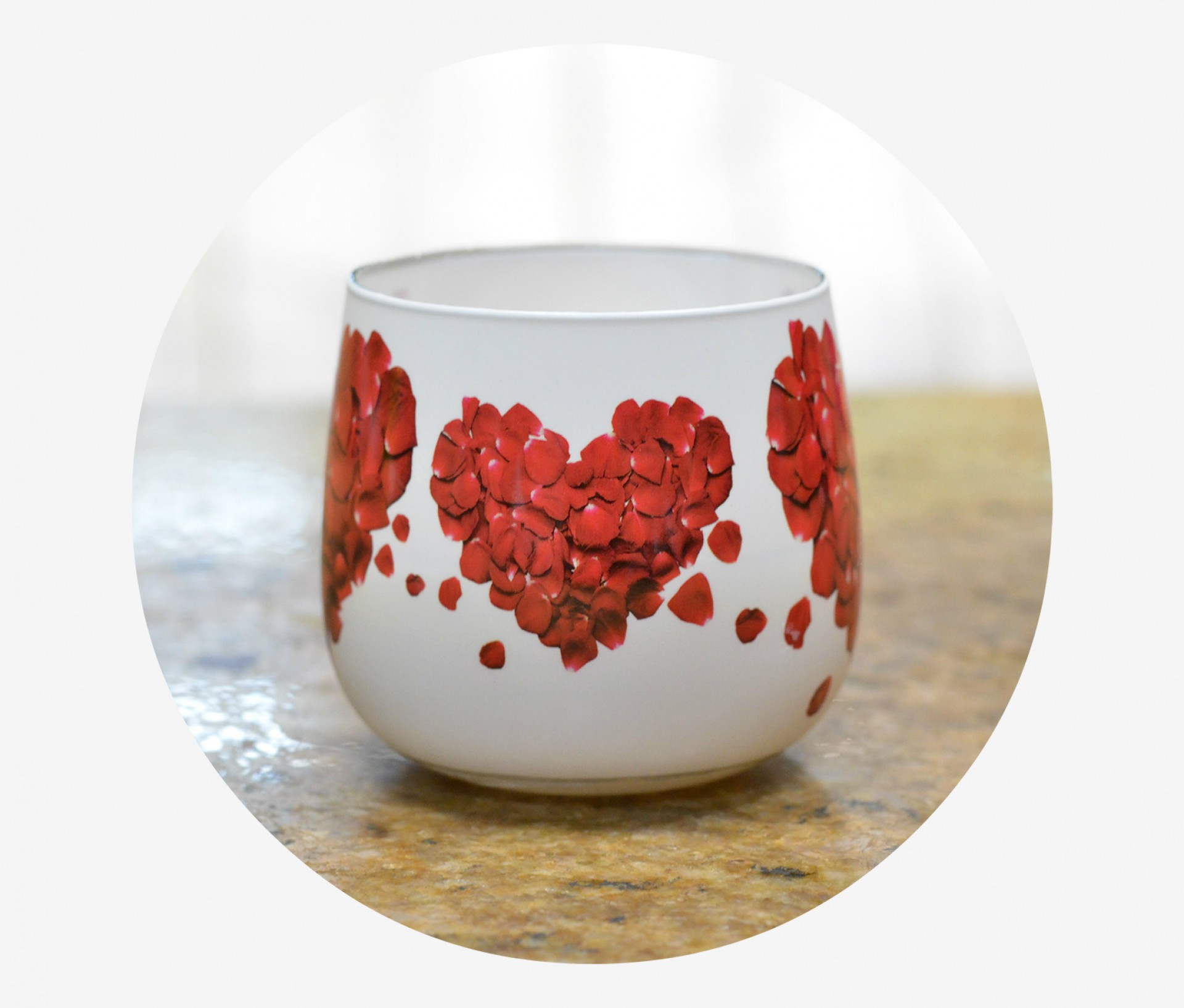 Vela copo vidro JOM SN71-05