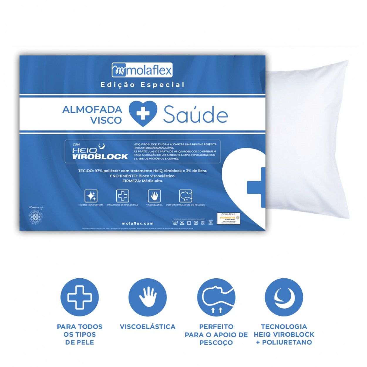Almofada MOLAFLEX Visco Saude