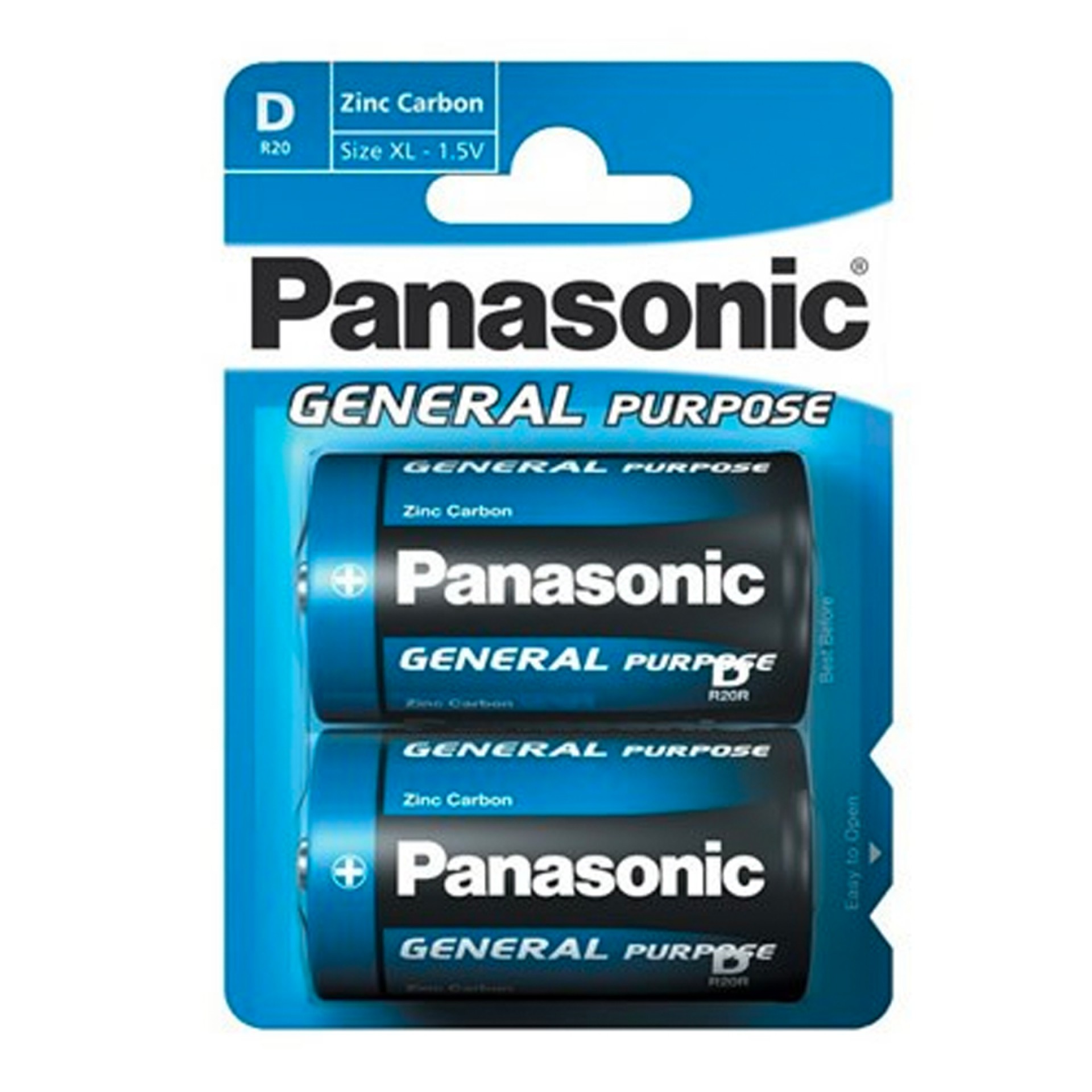 PILHA PANASONIC R20BB ZINC BL2