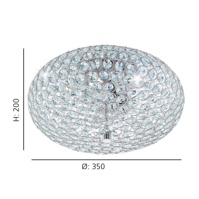 Candeeiro de Teto EGLO 95284 CRISTAL CLEMENTE