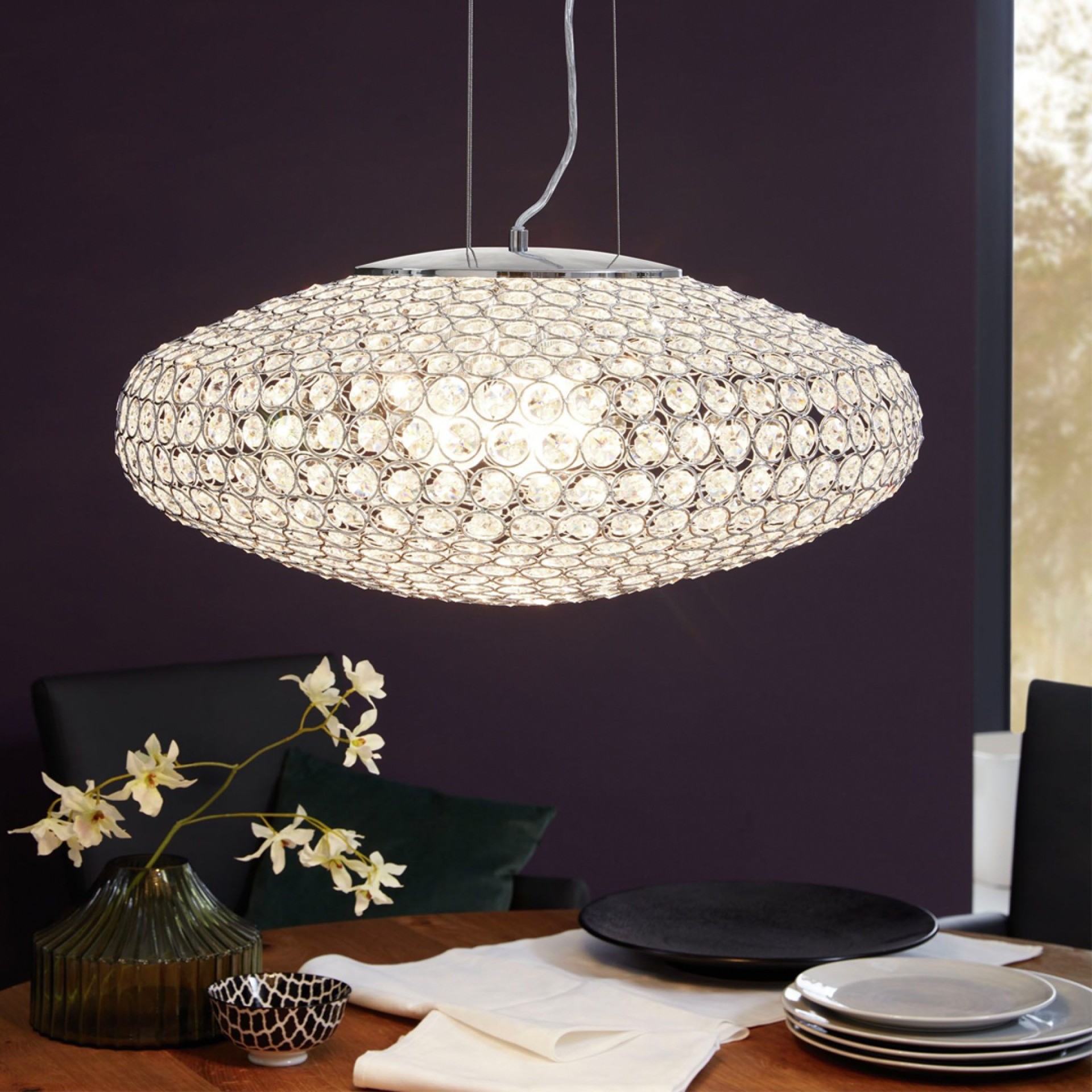 Candeeiro Suspenso EGLO 95287 CRISTAL CLEMENTE