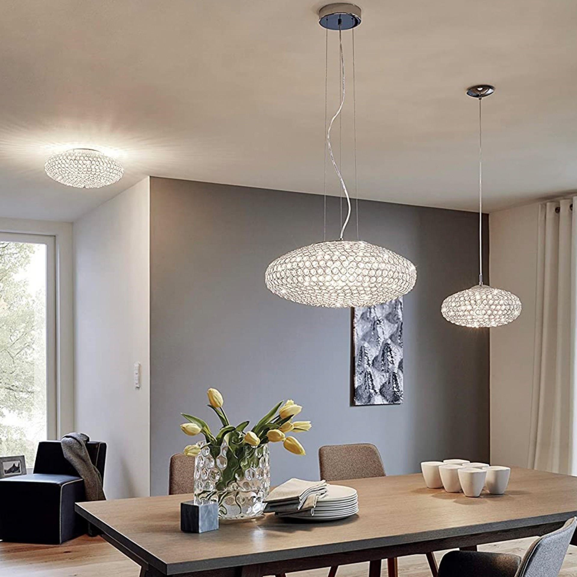 Candeeiro Suspenso EGLO 95287 CRISTAL CLEMENTE