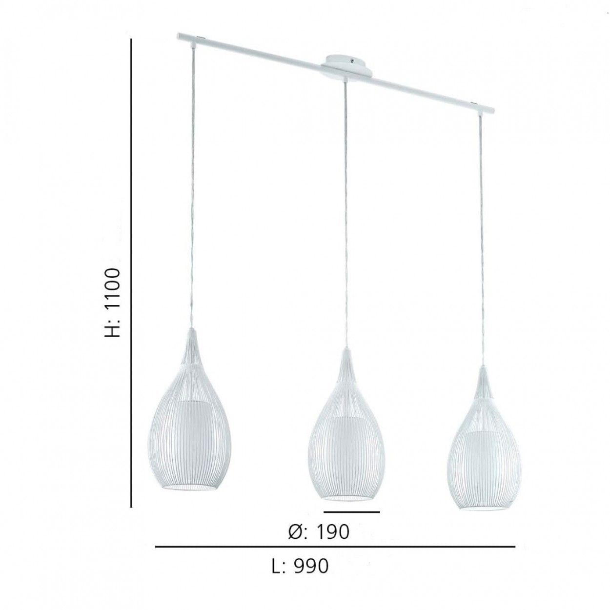 Candeeiro Suspenso EGLO 94388 RAZONI