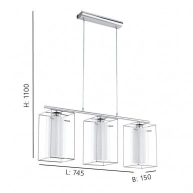 Candeeiro Suspenso EGLO 94378 Locino1