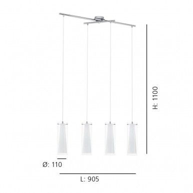 Candeeiro Suspenso EGLO 89834 PINTO