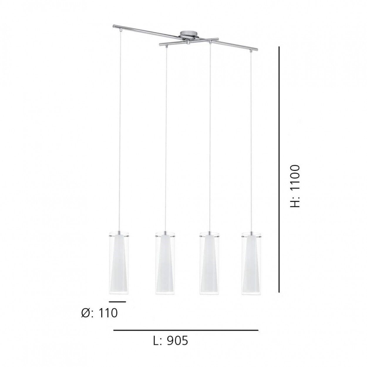 Candeeiro Suspenso EGLO 89834 PINTO