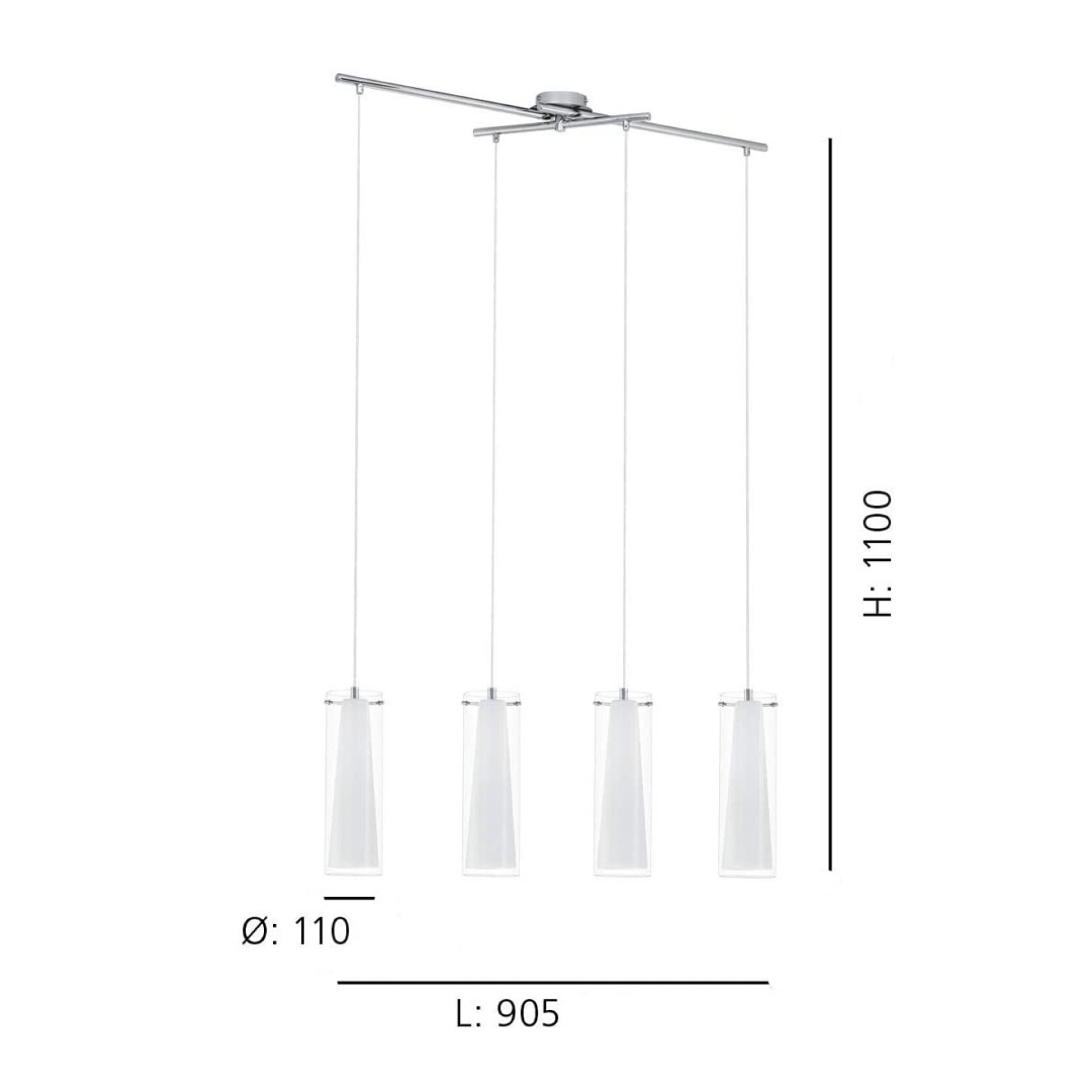 Candeeiro Suspenso EGLO 89834 PINTO