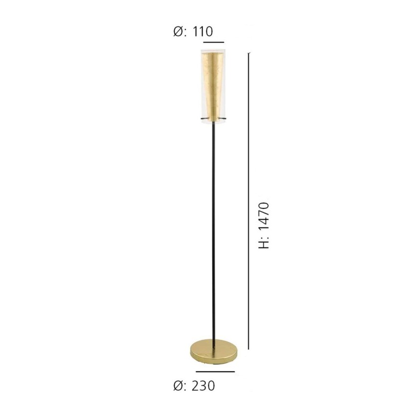 Candeeiro p� EGLO 97655 PINTO GOLD