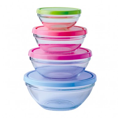 Conj4 saladeiras c/ tampa PASABAHCE 84972680