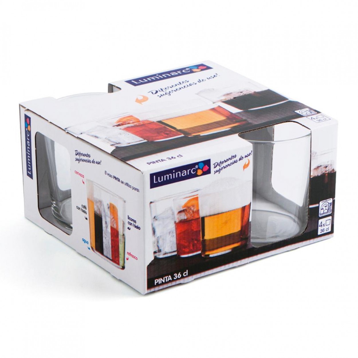 Conjunto 4 copos LUMINARC SIDRA