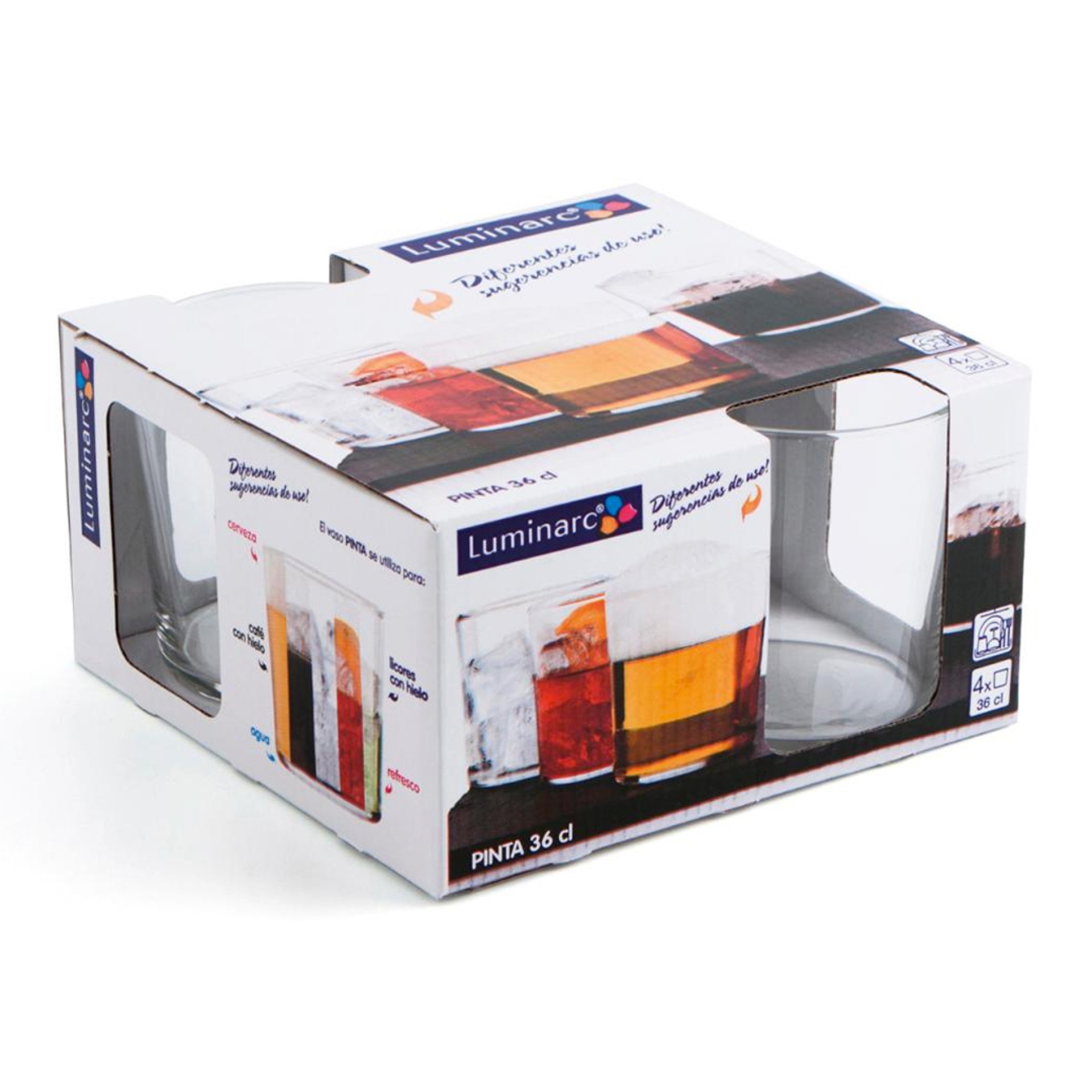 Conjunto 4 copos LUMINARC SIDRA