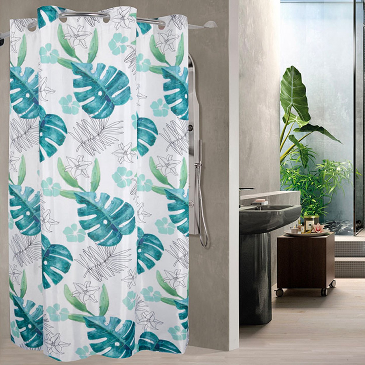 Cortina banheira JOM CB-658 TROPICAL