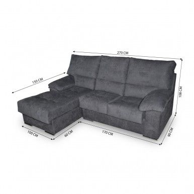 Sofa com chaise JOM Vila Real