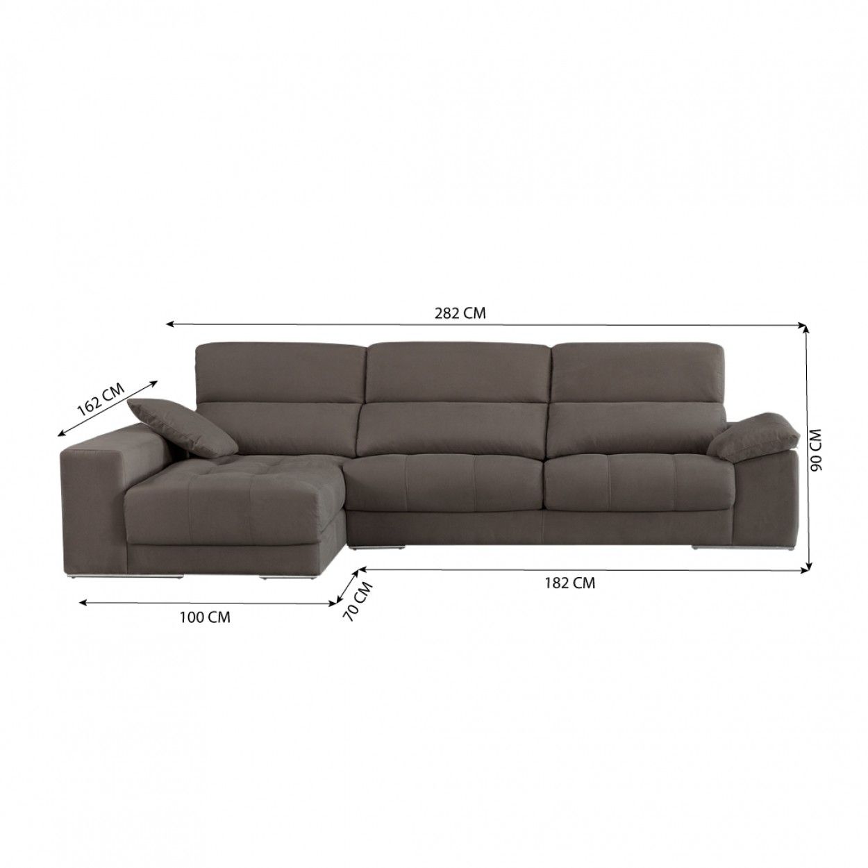 Sofá com Chaise JOM Clara