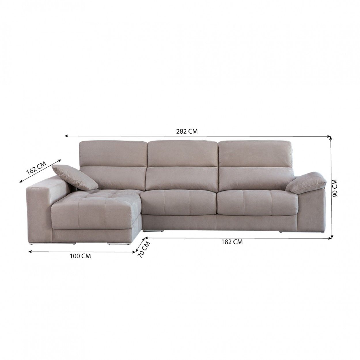 Sofá com Chaise JOM Clara