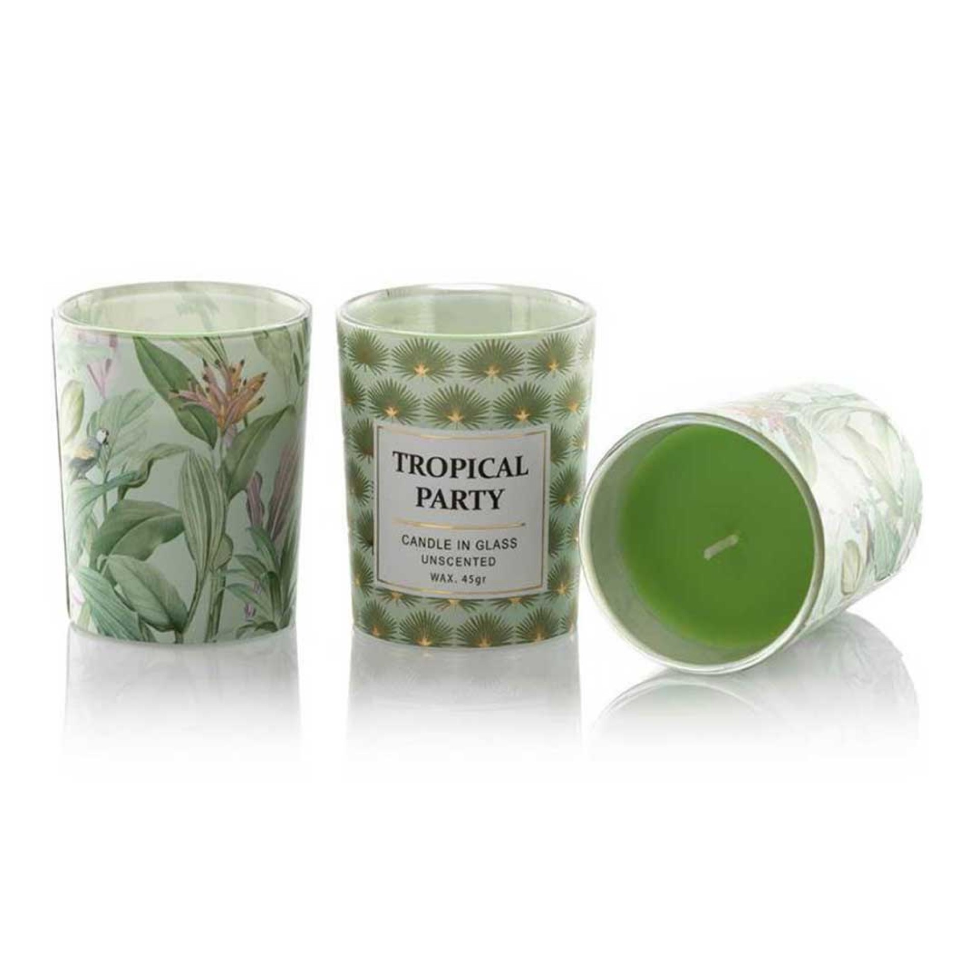Conjunto 3 vela copo JOM TROPICAL CC5061080