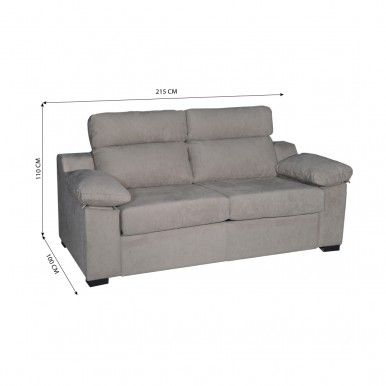 Sofa 3 lugares com cama JOM Flax