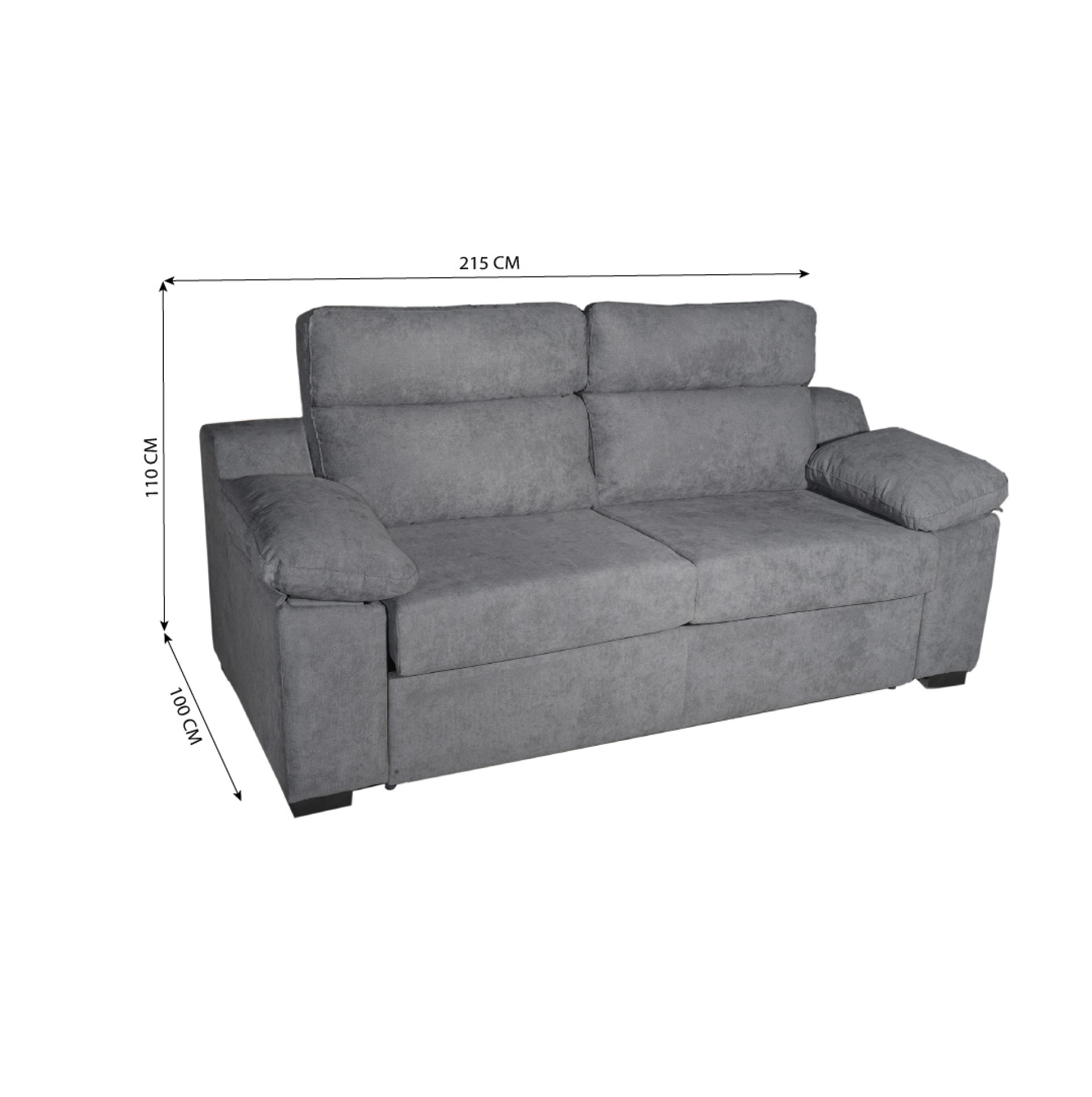 Sofa 3 lugares com cama JOM Flax