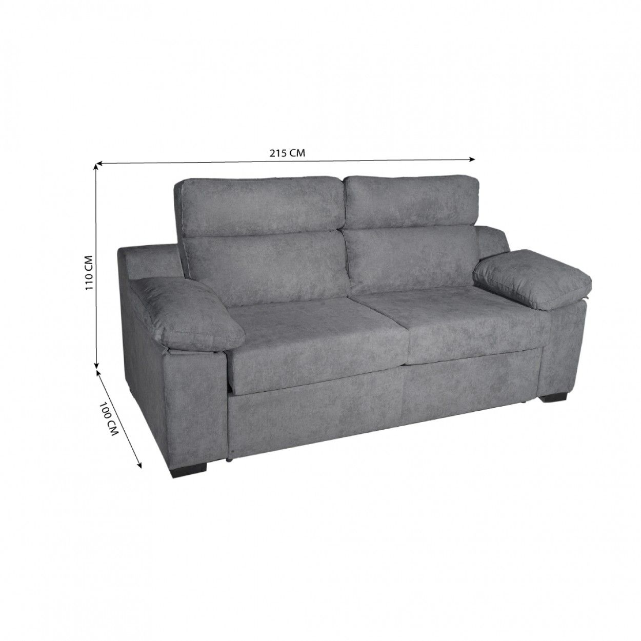 Sofa 3 lugares com cama JOM Flax