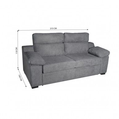 Sofa 3 lugares com cama JOM Flax