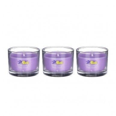 Conjunto 3 velas  perfumada YANKKE CANDLE LEMON LAVANDER 1686369E