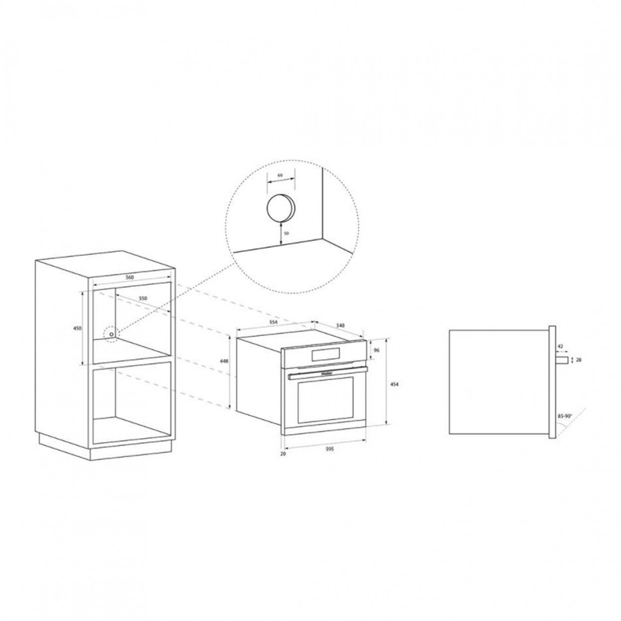 Micro-ondas HAIER HOR45C5FT
