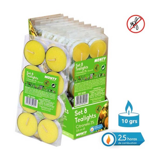 Pck8 t-light citronela JOM 82269 - Image product