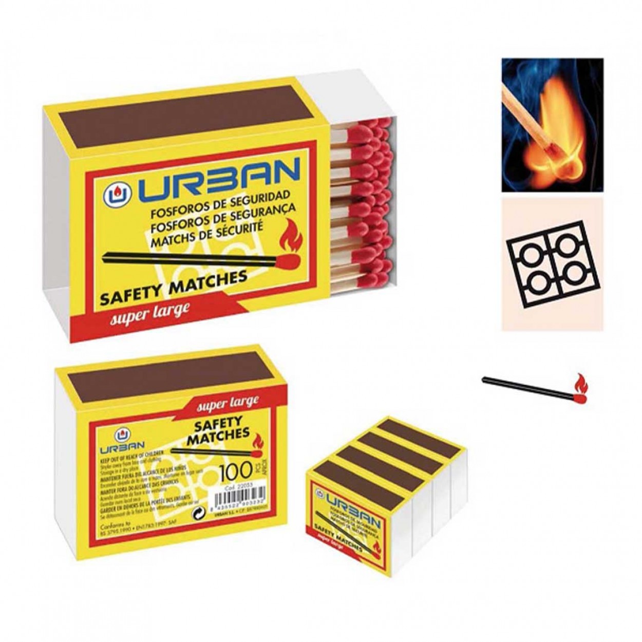 Pck.4 caixas fosforos JOM 22055