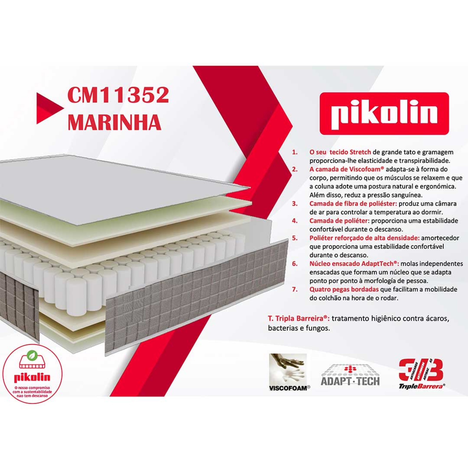 Colchão PIKOLIN Marinha CM11352