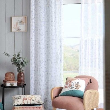 Cortina LOVELY CASA ESQUISSE NOIR