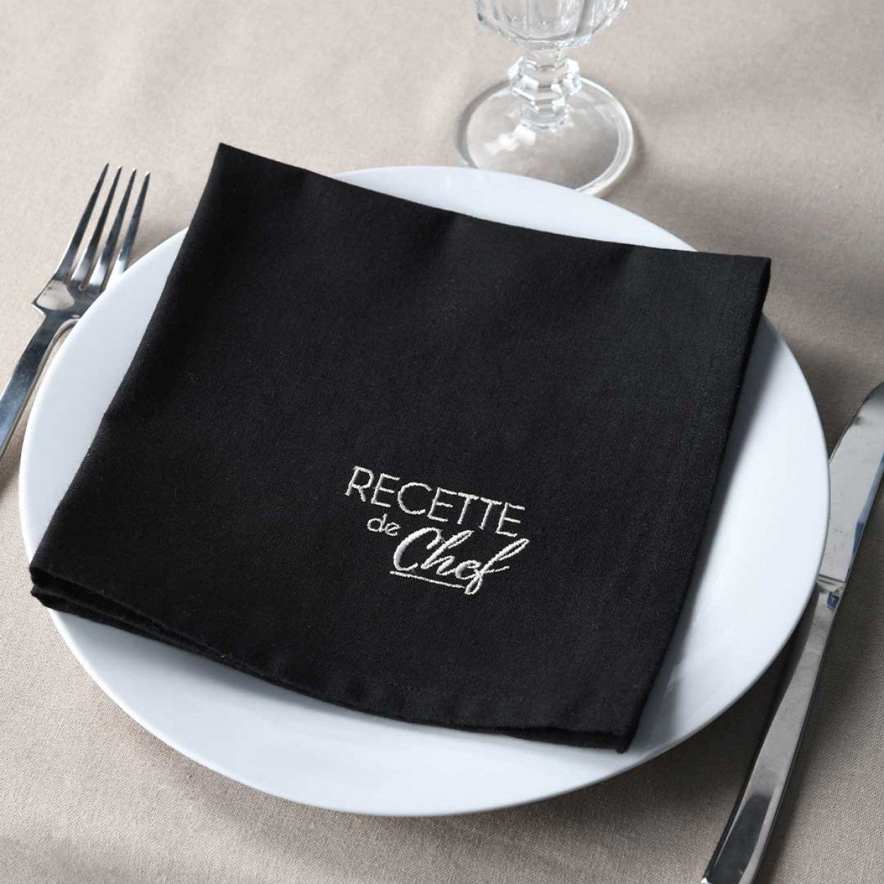 Conjunto 2 Guardanapos LOVELY CASA DUO NOIR/LIN