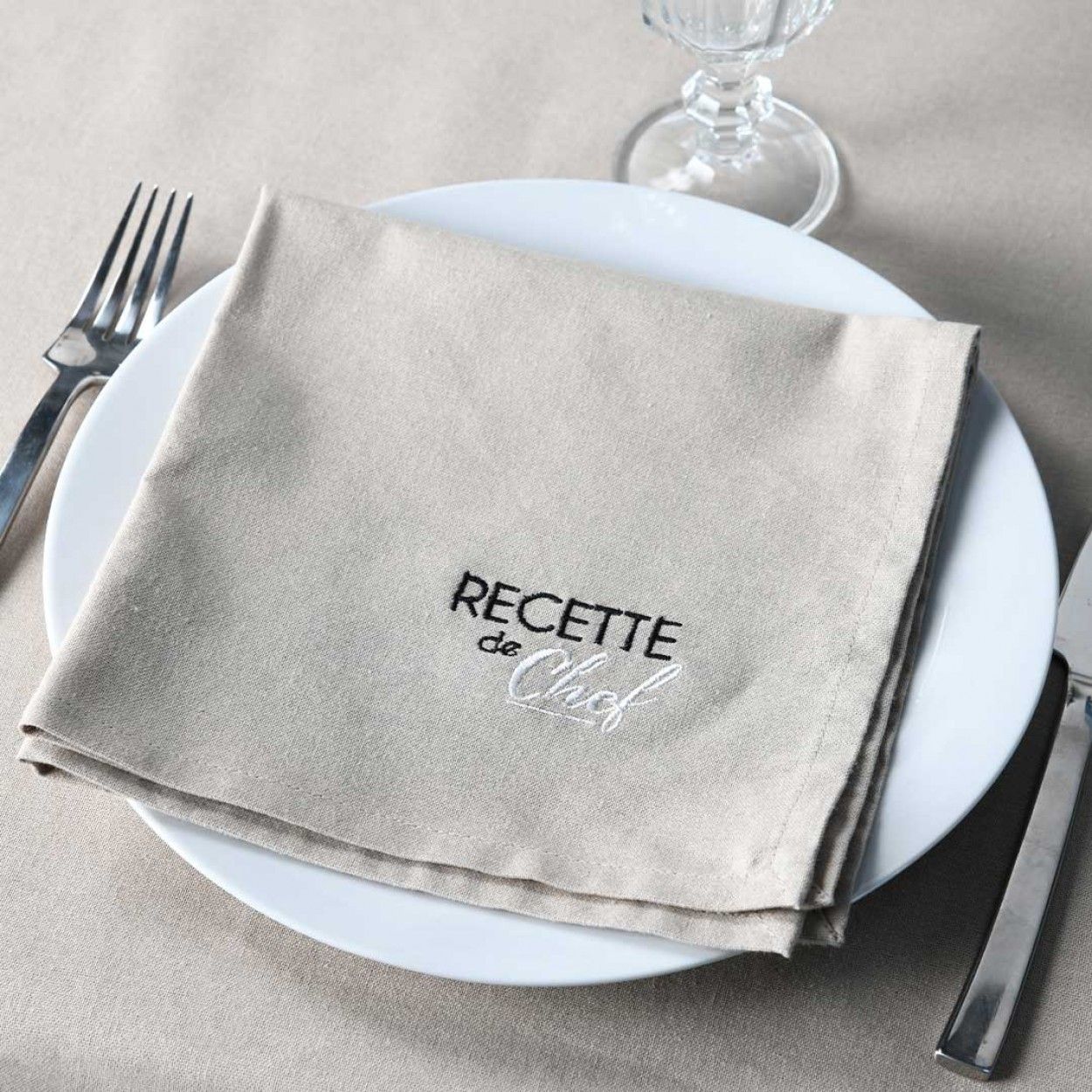 Conjunto 2 Guardanapos LOVELY CASA DUO NOIR/LIN