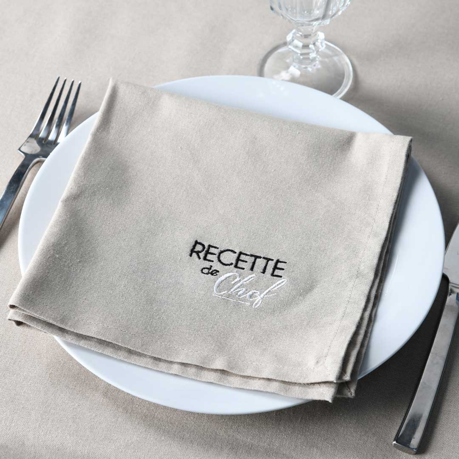 Conjunto 2 Guardanapos LOVELY CASA DUO NOIR/LIN