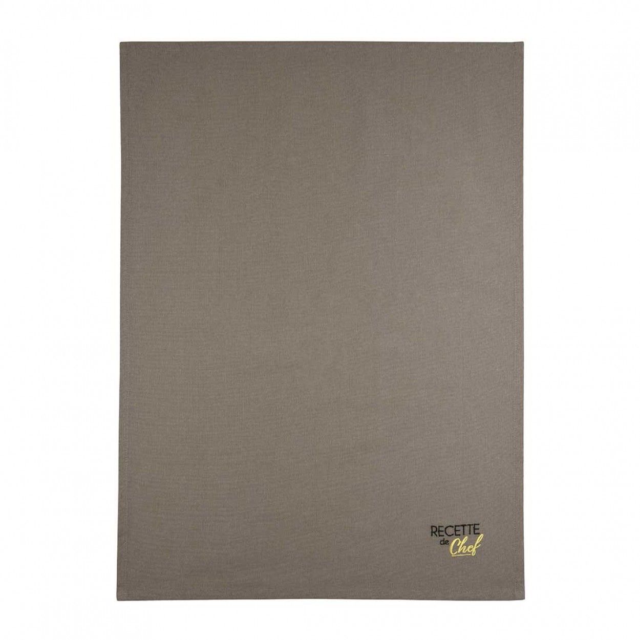 Pack 2 panos cozinha LOVELY CASA DUO MOUTARDE/TAUPE