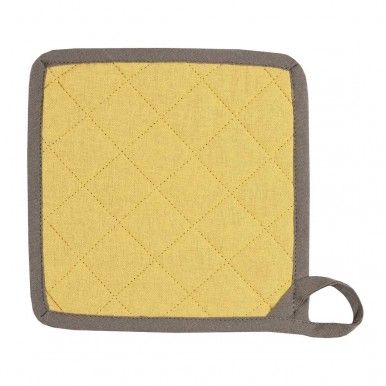 Pack 2 pegas cozinha LOVELY CASA DUO MOUTARDE/TAUPE