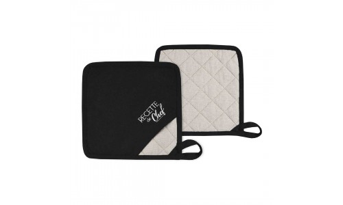 Pack 2 pegas cozinha LOVELY CASA DUO NOIR/LIN