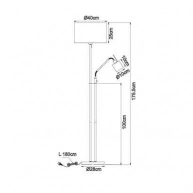 Candeeiro Pé GLOBO HANDELS 15447S3 AVA Candeeiro Pé GLOBO HANDELS 15447S3 AVA