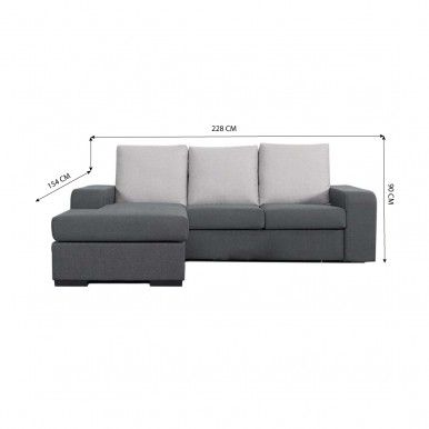 Sof com Chaise longue JOM Mondego