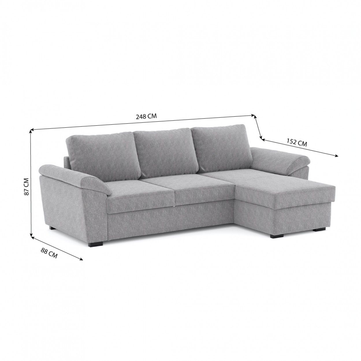 Sofá com Chaise Longue JOM Hudson