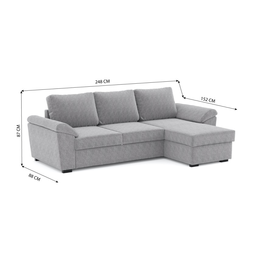 Sof� com Chaise Longue JOM Hudson