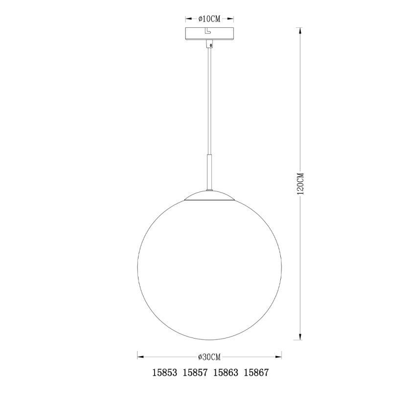Candeeiro suspenso GLOBO 15853 VARUS