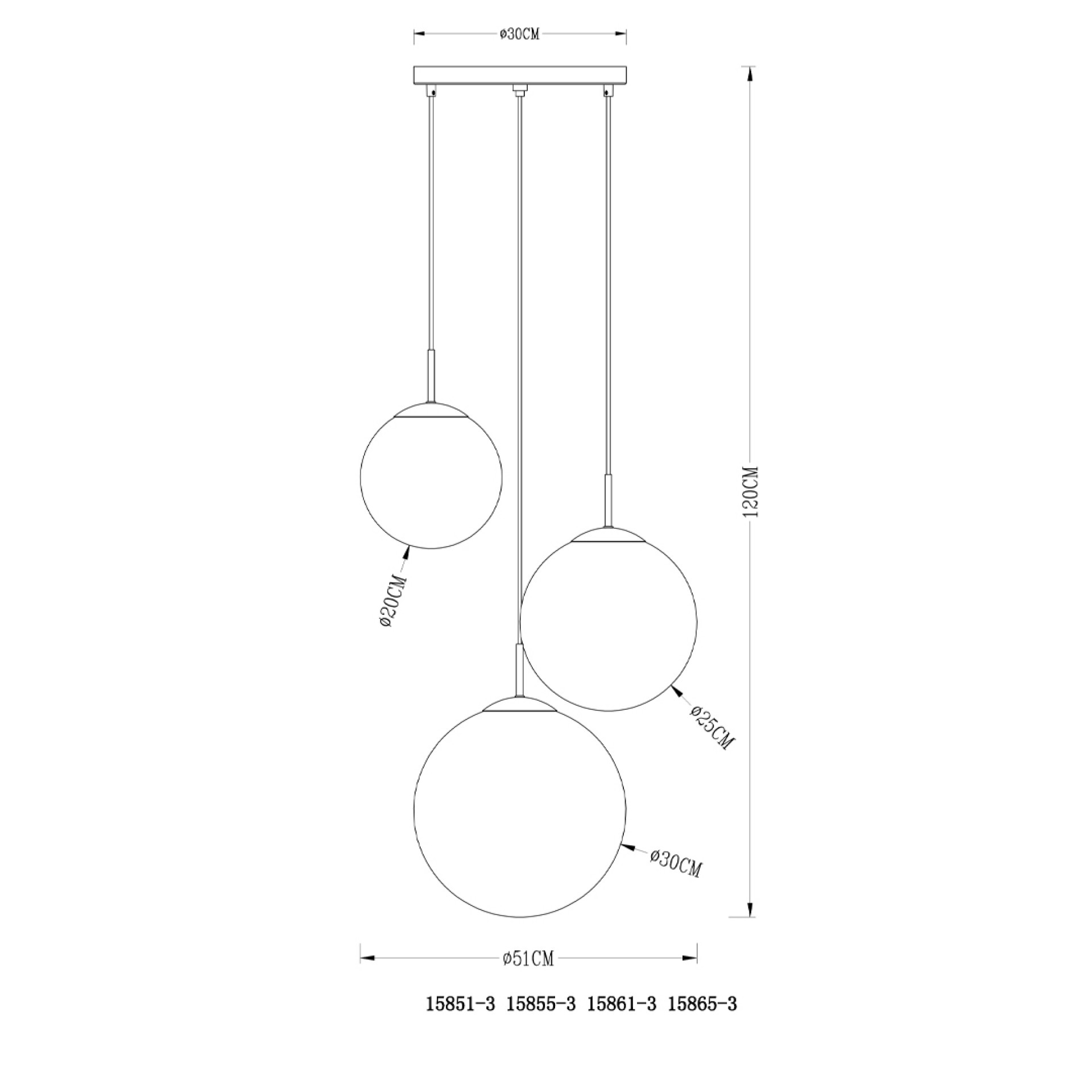 Candeeiro suspenso varus GLOBO HANDELS 15855-3